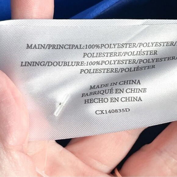 Anthropologie Cameo Why Ask Cobolt Blue Drop Waist Dress Pleated Women's S NWT - Picture 4 of 8